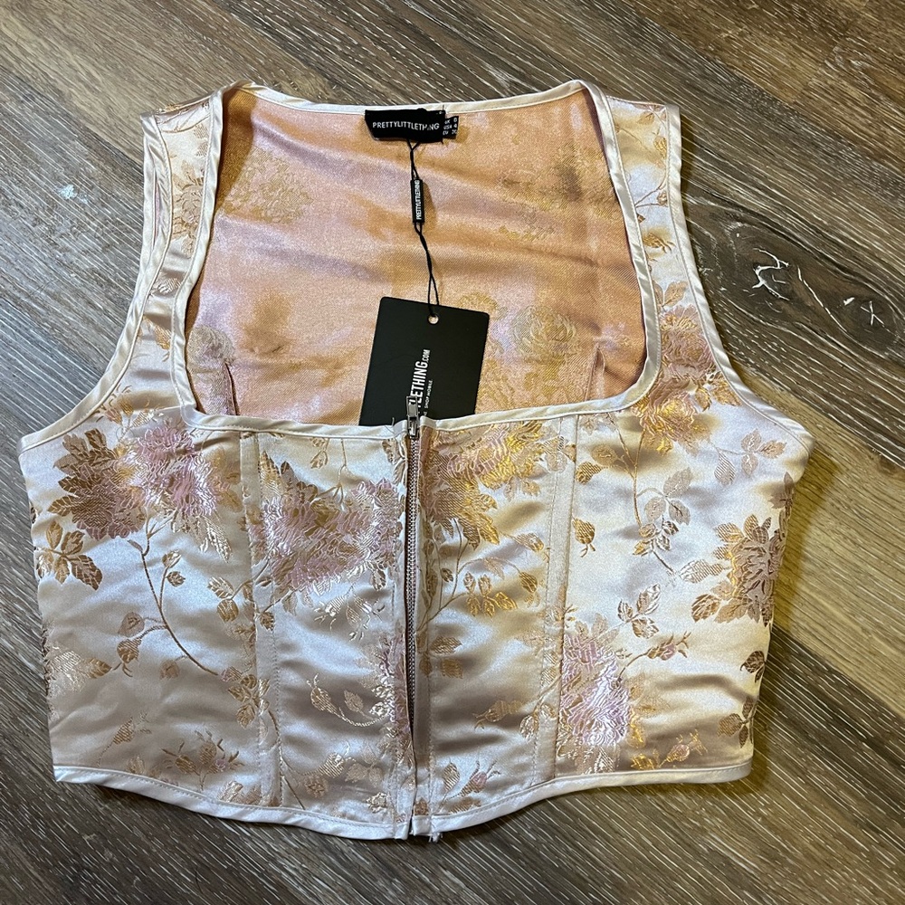 PLT corset/crop top pink size M/6